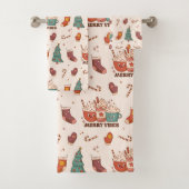 Vintage Vibe Towels Retro Pastel Holiday Accent バスタオルセット (インサイチュ)