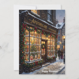 Vintage Victorian Apothecary Pharmacy Christmas シーズンカード