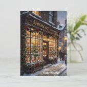 Vintage Victorian Apothecary Pharmacy Christmas シーズンカード (スタンド正面)