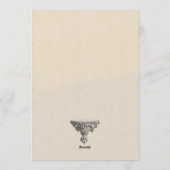 Vintage victorian baby shower 招待状 (裏面)