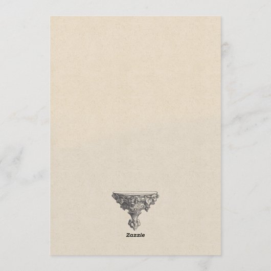 Vintage victorian baby shower 招待状 (裏面)