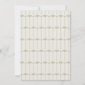 Vintage Victorian Botanical Stripes Bridal Shower 招待状 (裏面)