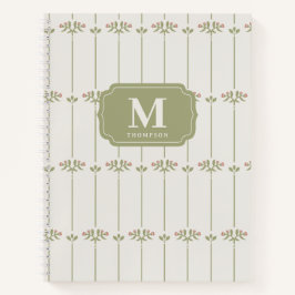 Vintage Victorian Botanical Traditional Lines ノートブック