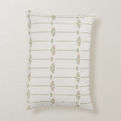 Vintage Victorian Botanical Traditional Stripes アクセントクッション (裏面(縦))