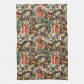 Vintage Victorian Christmas Baubles キッチンタオル (縦)