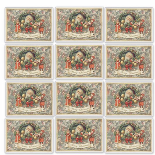 Vintage Victorian Christmas Baubles シール (正面)