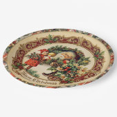 Vintage Victorian Christmas Baubles ペーパープレート (アングル)