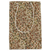 Vintage Victorian Christmas Collage Retro Holiday ミディアムペーパーバッグ (正面)