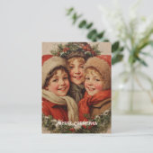 Vintage Victorian Christmas Postcard ポストカード (スタンド正面)