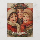 Vintage Victorian Christmas Postcard ポストカード (正面)
