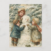 Vintage Victorian Christmas Postcard ポストカード (正面)