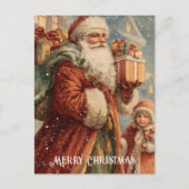 Vintage Victorian Christmas Postcard ポストカード (正面)