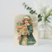 Vintage Victorian Christmas Postcard ポストカード (スタンド正面)