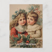 Vintage Victorian Christmas Postcard ポストカード (正面)