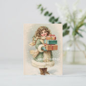 Vintage Victorian Christmas Postcard ポストカード (スタンド正面)