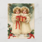 Vintage Victorian Christmas Postcard ポストカード (正面)