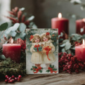 Vintage Victorian Christmas Postcard ポストカード