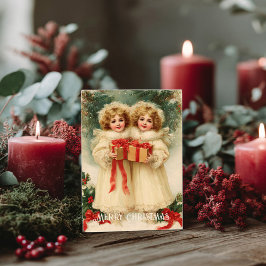 Vintage Victorian Christmas Postcard ポストカード