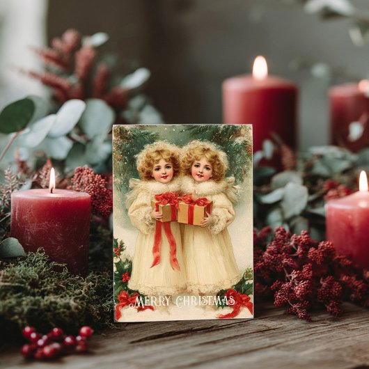 Vintage Victorian Christmas Postcard ポストカード