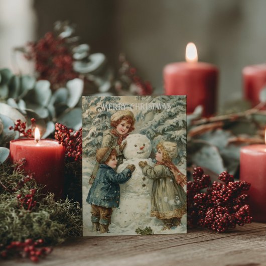 Vintage Victorian Christmas Postcard ポストカード