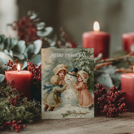 Vintage Victorian Christmas Postcard ポストカード