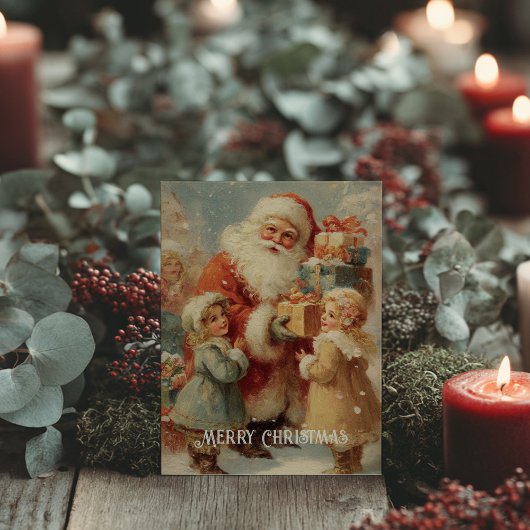 Vintage Victorian Christmas Postcard ポストカード