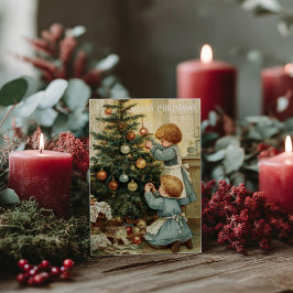 Vintage Victorian Christmas Postcard ポストカード