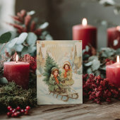 Vintage Victorian Christmas Postcard ポストカード