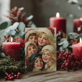 Vintage Victorian Christmas Postcard ポストカード