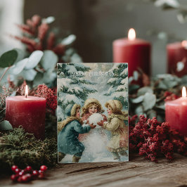 Vintage Victorian Christmas Postcard ポストカード