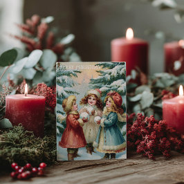 Vintage Victorian Christmas Postcard ポストカード