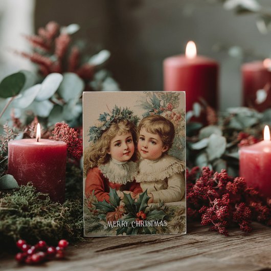 Vintage Victorian Christmas Postcard ポストカード