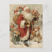 Vintage Victorian Christmas Postcard ポストカード (正面)