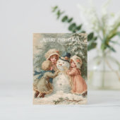 Vintage Victorian Christmas Postcard ポストカード (スタンド正面)