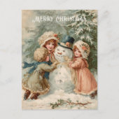 Vintage Victorian Christmas Postcard ポストカード (正面)