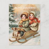 Vintage Victorian Christmas Postcard ポストカード (正面)