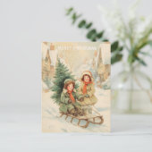 Vintage Victorian Christmas Postcard ポストカード (スタンド正面)