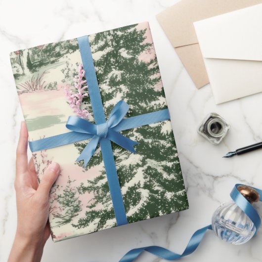 Vintage Victorian Christmas Toile Pattern  ラッピングペーパー (ギフト)