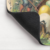 Vintage Victorian Easter Greetings with Gnome マウスパッド (コーナー)