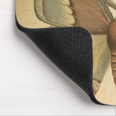 Vintage Victorian Entomology Art Botanical Moth マウスパッド (コーナー)