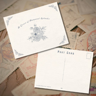 Vintage Victorian Era Autumn Postcard ポストカード