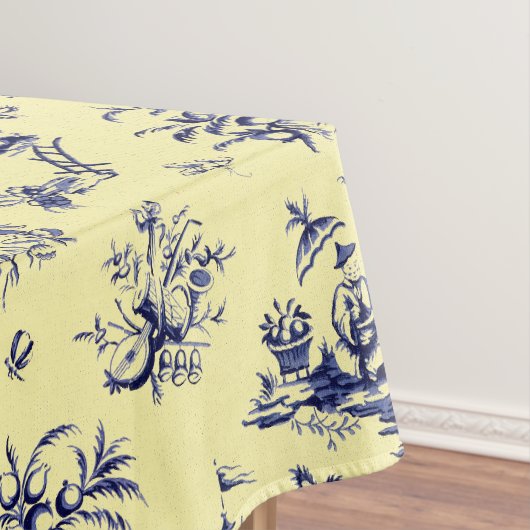 Vintage Victorian Era French Chinoiserie Pattern テーブルクロス (インサイチュ)