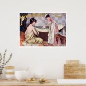 Vintage Victorian Era French Perfume Ad ポスター (キッチン)