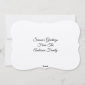 Vintage Victorian Era Merry Christmas シーズンカード (裏面)