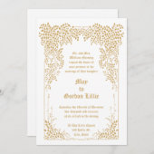 Vintage Victorian Era Tree Foliage Wedding 招待状 (正面/裏面)