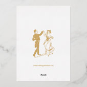 Vintage Victorian Era Tree Foliage Wedding 箔招待状 (裏面)