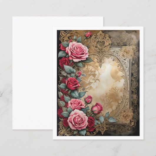 Vintage Victorian Paper Sheet (正面/裏面)