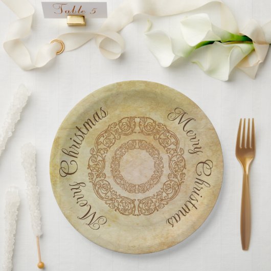 Vintage Victorian Romantic Steampunk Antique  ペーパープレート (ウェディング)