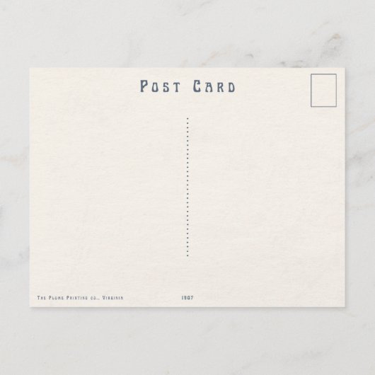 Vintage Victorian Spring Postcard ポストカード (裏面)