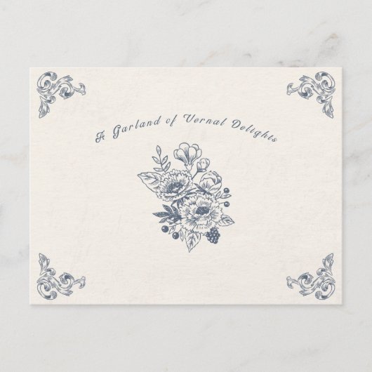 Vintage Victorian Spring Postcard ポストカード (正面)